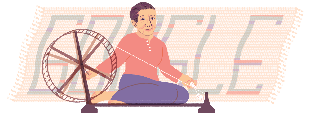 2023 年 4 月14 日 Google Doodle: 桑达·邦斯迪的 104 岁生日纪念