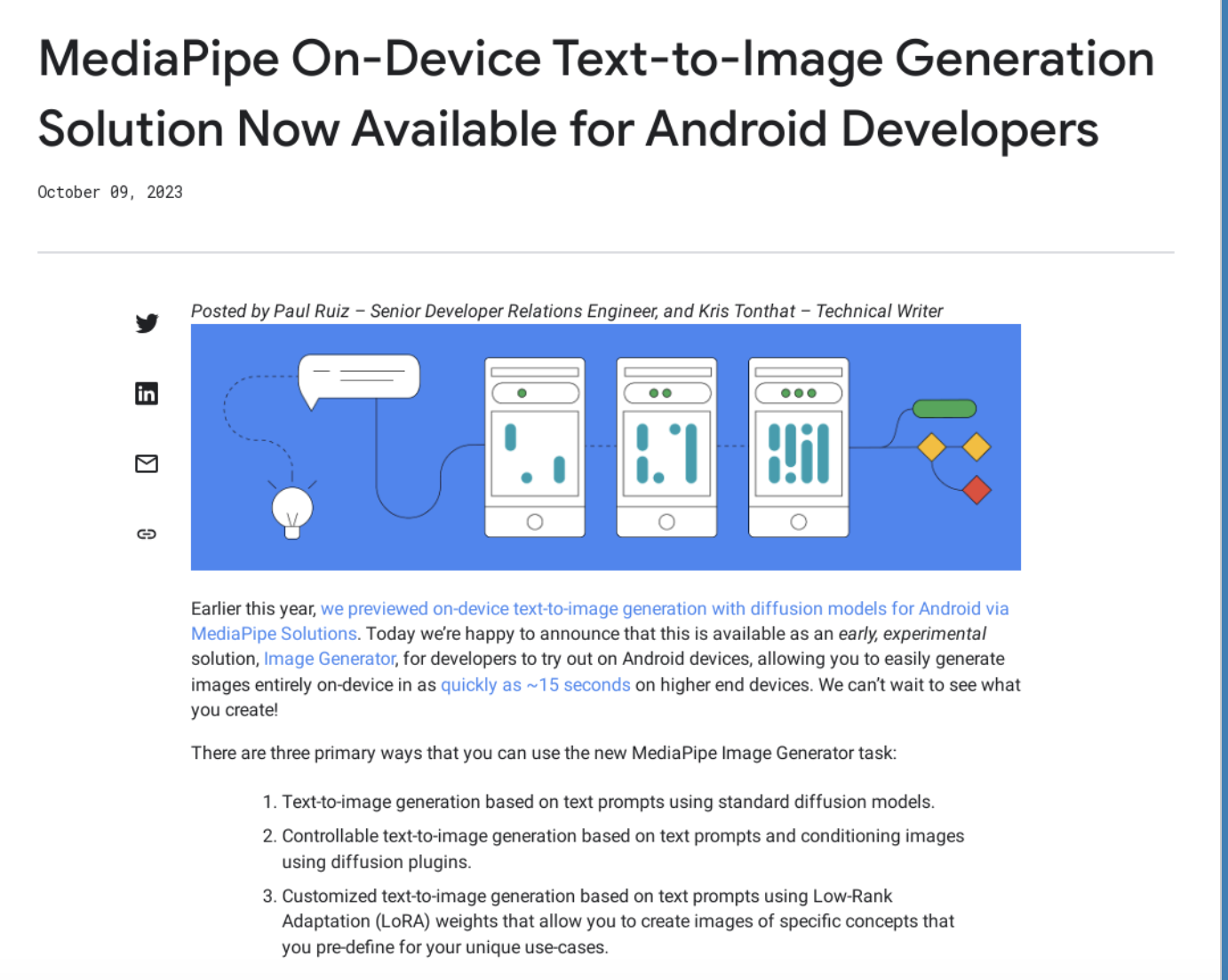 MediaPipe:Android 设备上的图片生成器